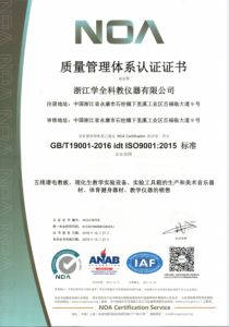 职业健康安全管理体系认证证书